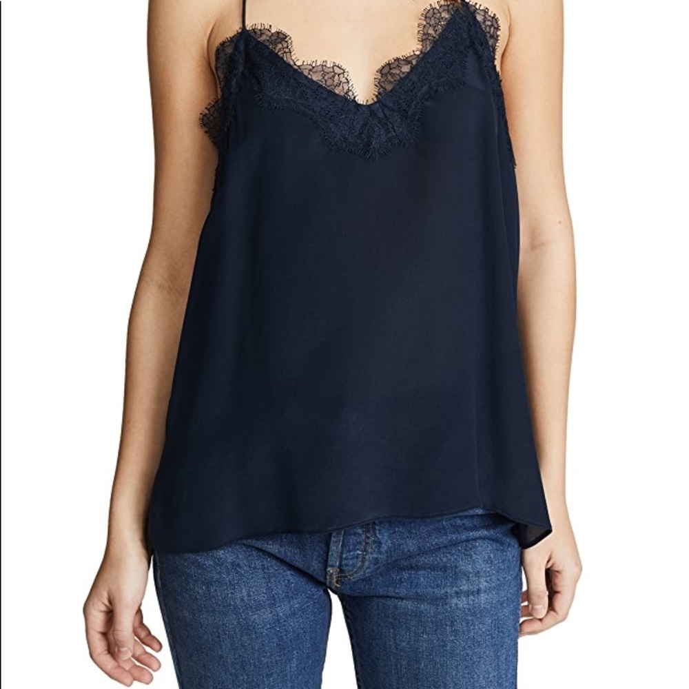 cami NYC blue lace top size medium